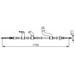 Bosch Ντίζα, Φρένο Ακινητοποίησης - 1 987 482 850 Bosch Ντίζα, Φρένο Ακινητοποίησης - 1 987 482 850