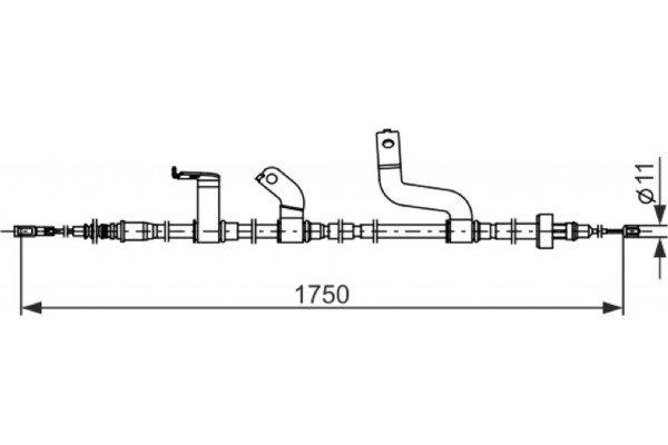 Bosch Ντίζα, Φρένο Ακινητοποίησης - 1 987 482 850 Bosch Ντίζα, Φρένο Ακινητοποίησης - 1 987 482 850