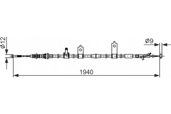 Bosch Ντίζα, Φρένο Ακινητοποίησης - 1 987 482 852 Bosch Ντίζα, Φρένο Ακινητοποίησης - 1 987 482 852