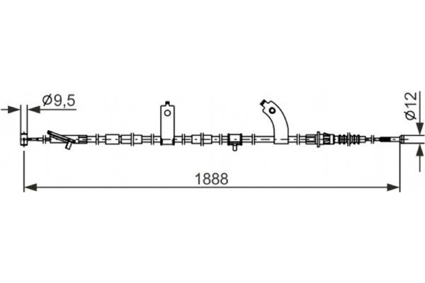 Bosch Ντίζα, Φρένο Ακινητοποίησης - 1 987 482 854 Bosch Ντίζα, Φρένο Ακινητοποίησης - 1 987 482 854