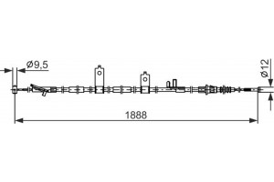 Bosch Ντίζα, Φρένο Ακινητοποίησης - 1 987 482 855