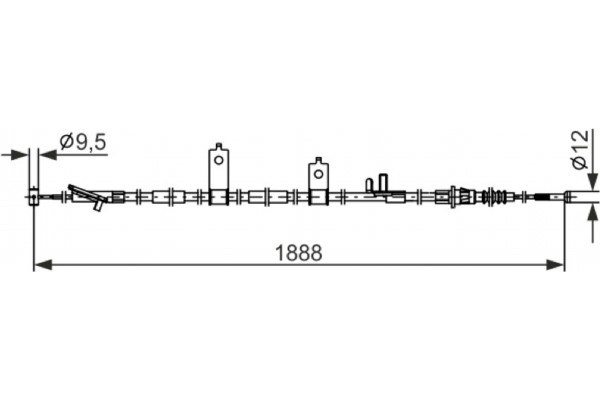Bosch Ντίζα, Φρένο Ακινητοποίησης - 1 987 482 855 Bosch Ντίζα, Φρένο Ακινητοποίησης - 1 987 482 855