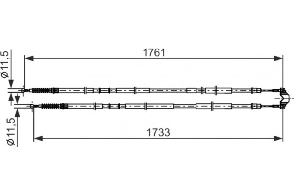 Bosch Ντίζα, Φρένο Ακινητοποίησης - 1 987 482 857 Bosch Ντίζα, Φρένο Ακινητοποίησης - 1 987 482 857