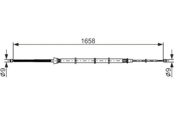 Bosch Ντίζα, Φρένο Ακινητοποίησης - 1 987 482 865 Bosch Ντίζα, Φρένο Ακινητοποίησης - 1 987 482 865