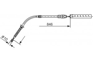 Bosch Ντίζα, Φρένο Ακινητοποίησης - 1 987 482 866