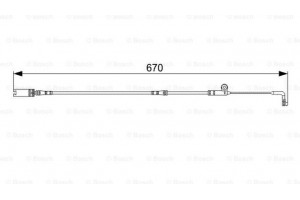 Bosch Προειδοπ. επαφή, Φθορά Υλικού Τριβής Των Φρένων - 1 987 473 002