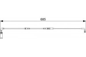 Bosch Προειδοπ. επαφή, Φθορά Υλικού Τριβής Των Φρένων - 1 987 473 003