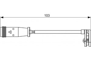 Bosch Προειδοπ. επαφή, Φθορά Υλικού Τριβής Των Φρένων - 1 987 473 037