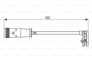 Bosch Προειδοπ. επαφή, Φθορά Υλικού Τριβής Των Φρένων - 1 987 473 037