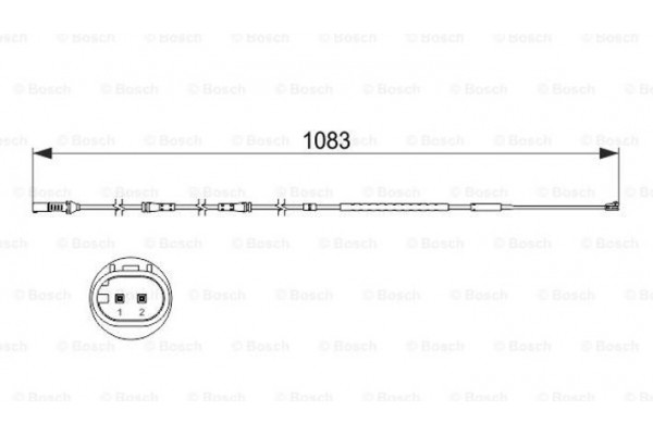 Bosch Προειδοπ. επαφή, Φθορά Υλικού Τριβής Των Φρένων - 1 987 473 500