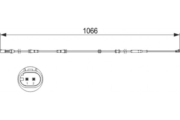 Bosch Προειδοπ. επαφή, Φθορά Υλικού Τριβής Των Φρένων - 1 987 473 501