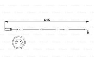Bosch Προειδοπ. επαφή, Φθορά Υλικού Τριβής Των Φρένων - 1 987 473 504