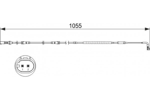 Bosch Προειδοπ. επαφή, Φθορά Υλικού Τριβής Των Φρένων - 1 987 473 506