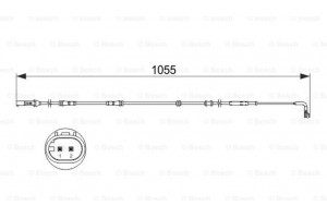 Bosch Προειδοπ. επαφή, Φθορά Υλικού Τριβής Των Φρένων - 1 987 473 507