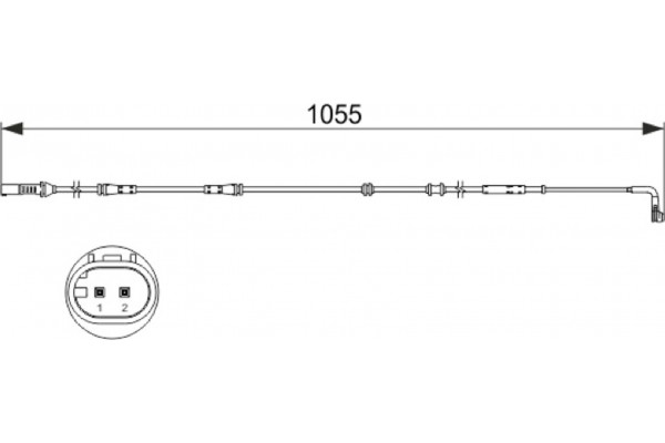 Bosch Προειδοπ. επαφή, Φθορά Υλικού Τριβής Των Φρένων - 1 987 473 507