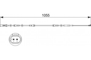 Bosch Προειδοπ. επαφή, Φθορά Υλικού Τριβής Των Φρένων - 1 987 473 508