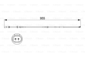 Bosch Προειδοπ. επαφή, Φθορά Υλικού Τριβής Των Φρένων - 1 987 473 511