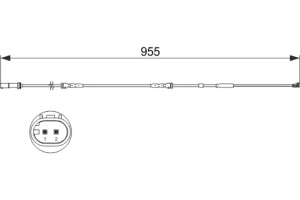 Bosch Προειδοπ. επαφή, Φθορά Υλικού Τριβής Των Φρένων - 1 987 473 511