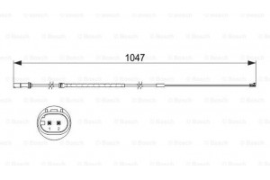 Bosch Προειδοπ. επαφή, Φθορά Υλικού Τριβής Των Φρένων - 1 987 473 512