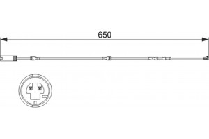 Bosch Προειδοπ. επαφή, Φθορά Υλικού Τριβής Των Φρένων - 1 987 473 513