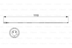 Bosch Προειδοπ. επαφή, Φθορά Υλικού Τριβής Των Φρένων - 1 987 473 515