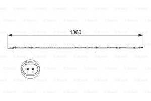 Bosch Προειδοπ. επαφή, Φθορά Υλικού Τριβής Των Φρένων - 1 987 473 518