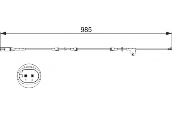 Bosch Προειδοπ. επαφή, Φθορά Υλικού Τριβής Των Φρένων - 1 987 473 520