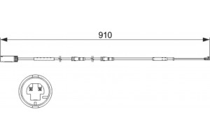 Bosch Προειδοπ. επαφή, Φθορά Υλικού Τριβής Των Φρένων - 1 987 473 522