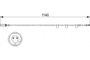 Bosch Προειδοπ. επαφή, Φθορά Υλικού Τριβής Των Φρένων - 1 987 473 525