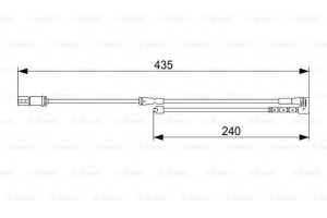 Bosch Προειδοπ. επαφή, Φθορά Υλικού Τριβής Των Φρένων - 1 987 473 543
