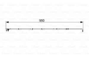 Bosch Προειδοπ. επαφή, Φθορά Υλικού Τριβής Των Φρένων - 1 987 473 564