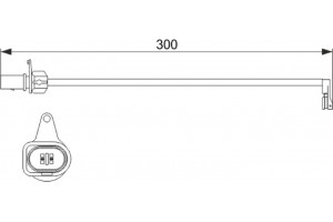 Bosch Προειδοπ. επαφή, Φθορά Υλικού Τριβής Των Φρένων - 1 987 474 505