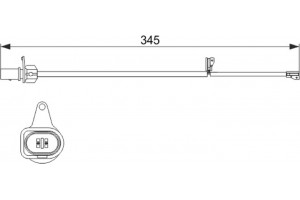 Bosch Προειδοπ. επαφή, Φθορά Υλικού Τριβής Των Φρένων - 1 987 474 507