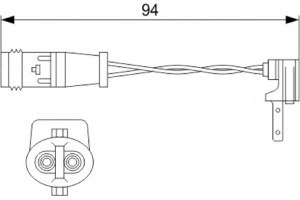 Bosch Προειδοπ. επαφή, Φθορά Υλικού Τριβής Των Φρένων - 1 987 474 553