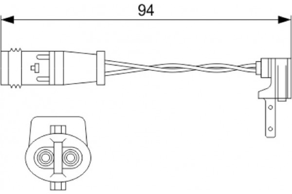 Bosch Προειδοπ. επαφή, Φθορά Υλικού Τριβής Των Φρένων - 1 987 474 553 Bosch Προειδοπ. επαφή, Φθορά Υλικού Τριβής Των Φρένων - 1 987 474 553