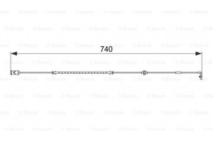 Bosch Προειδοπ. επαφή, Φθορά Υλικού Τριβής Των Φρένων - 1 987 474 587