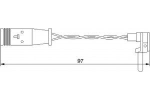 Bosch Προειδοπ. επαφή, Φθορά Υλικού Τριβής Των Φρένων - 1 987 474 966