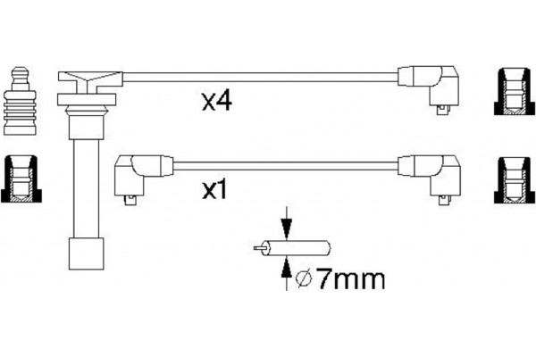 Bosch Σετ Καλωδίων Υψηλής Τάσης - 0 986 356 703