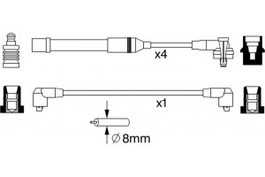 Bosch Σετ Καλωδίων Υψηλής Τάσης - 0 986 357 051