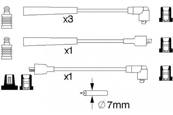 Bosch Σετ Καλωδίων Υψηλής Τάσης - 0 986 357 122