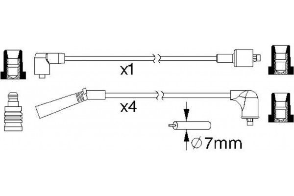 Bosch Σετ Καλωδίων Υψηλής Τάσης - 0 986 357 185