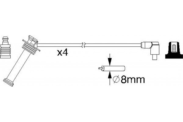Bosch Σετ Καλωδίων Υψηλής Τάσης - 0 986 357 208