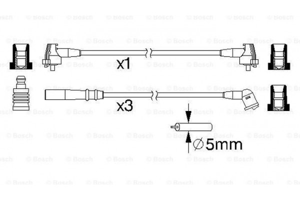 Bosch Σετ Καλωδίων Υψηλής Τάσης - 0 986 357 222