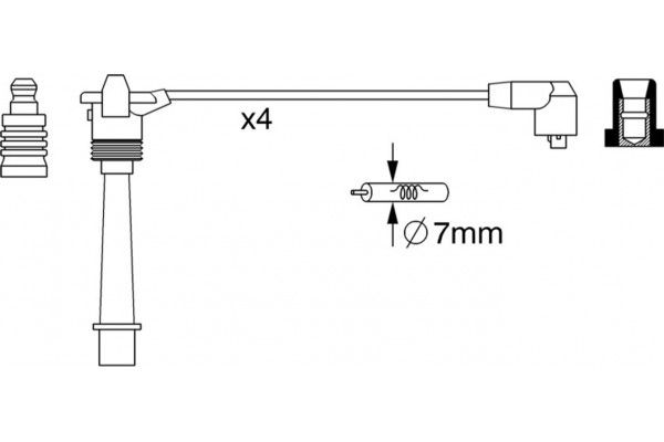 Bosch Σετ Καλωδίων Υψηλής Τάσης - 0 986 357 258