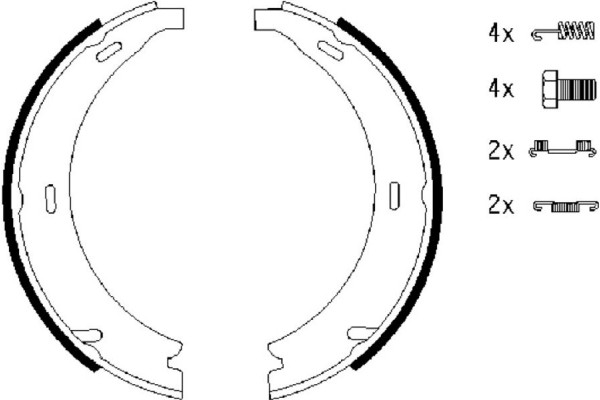 Bosch Σετ Σιαγόνων φρένων, Χειρόφρενο - 0 986 487 543