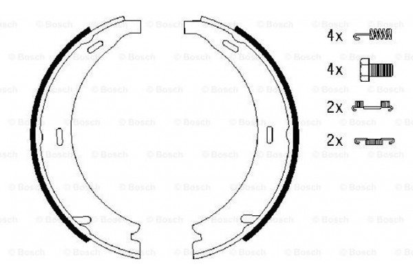 Bosch Σετ Σιαγόνων φρένων, Χειρόφρενο - 0 986 487 543