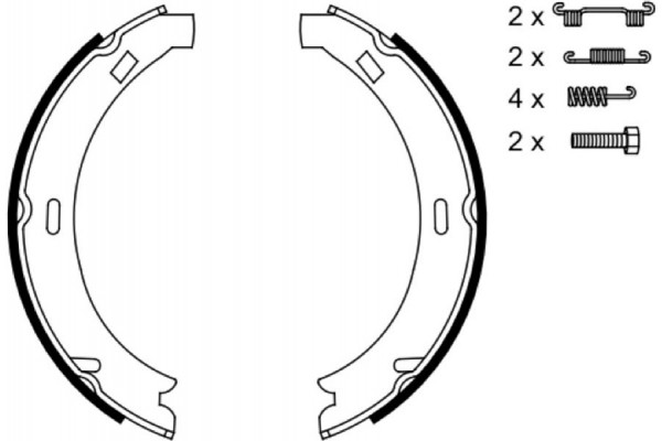 Bosch Σετ Σιαγόνων φρένων, Χειρόφρενο - 0 986 487 582