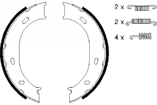 Bosch Σετ Σιαγόνων φρένων, Χειρόφρενο - 0 986 487 610