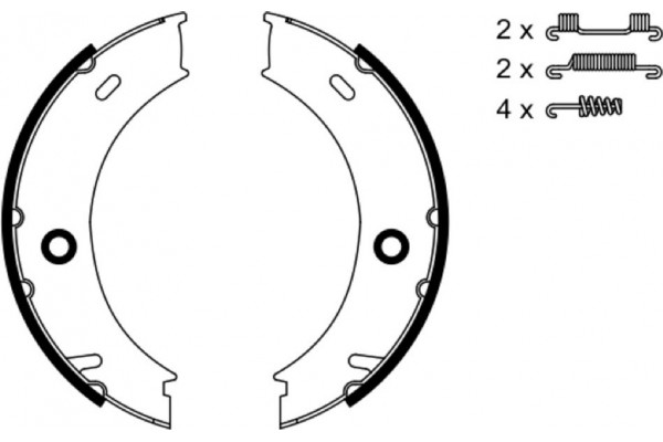 Bosch Σετ Σιαγόνων φρένων, Χειρόφρενο - 0 986 487 611