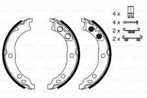 Bosch Σετ Σιαγόνων φρένων, Χειρόφρενο - 0 986 487 712